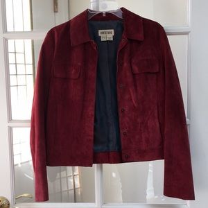 Burgundy suede jacket